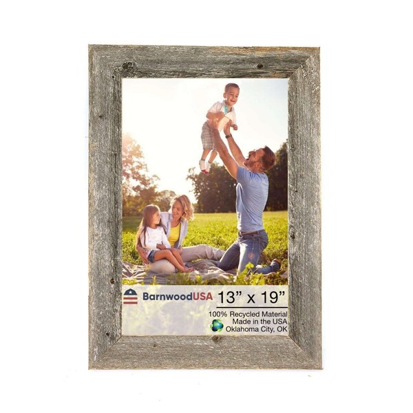 Barnwoodusa Rustic Farmhouse Reclaimed 13x19 Picture Frame (Nat. Weathered Gray) 855490008278 - main